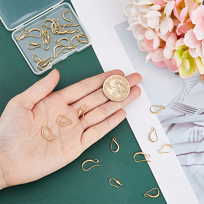 30Pcs 3 Style Rack Plating Brass Earring Hooks KK-DC0002-02-1