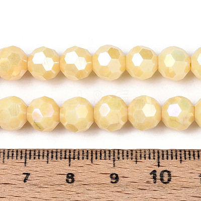 Anti-Tarnish Electroplate Glass Beads Strands EGLA-T021-8mm-15-13-1