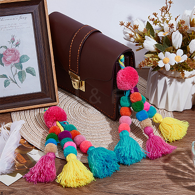 The Colors of the Small Pom Balls are Random Color KEYC-WH20004-01C-1
