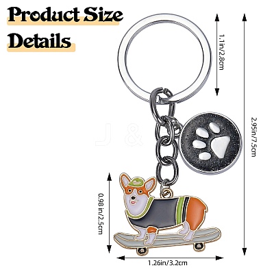Alloy Enamel Keychains KEYC-SW00007-02-1