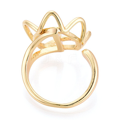 Flower Brass Cup Peg Ring Settings LS-KK-N274-39G-1