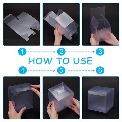 Frosted PVC Rectangle Favor Box Candy Treat Gift Box CON-BC0006-38-1