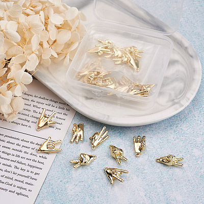30Pcs 3 Style Rack Plating Alloy Pendants FIND-CD0001-18-1