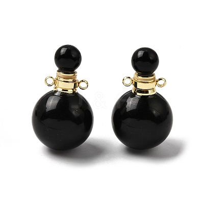 Natural Obsidian Perfume Bottle Pendants GG-CBA7610-02G-07-1