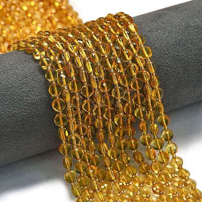 Synthetic Citrine Beads Strands G-K389-B76-01-1