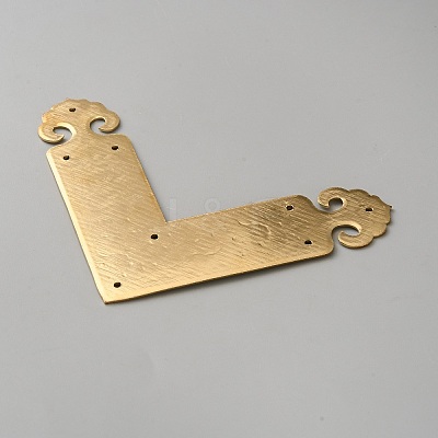 Brass Corner Protector for Cabinet Furniture KK-WH0062-239G-1