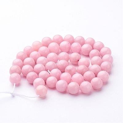 Natural Mashan Jade Round Beads Strands G-D263-8mm-M-1