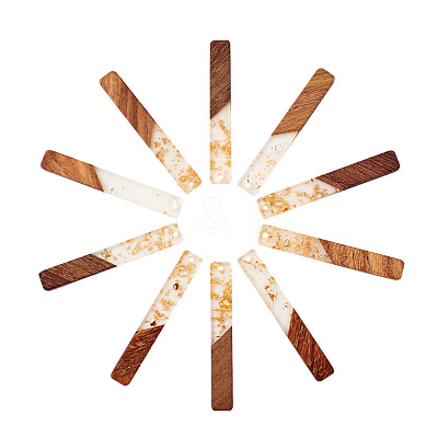 Resin & Walnut Wood Big Pendants RESI-TAG0001-02-1