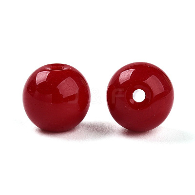 Opaque Solid Color Glass Beads GLAA-N007-8mm-A03-1