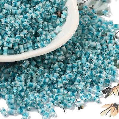 Two Tone Inside Colours Transparent Glass Seed Beads SEED-C004-05L-1