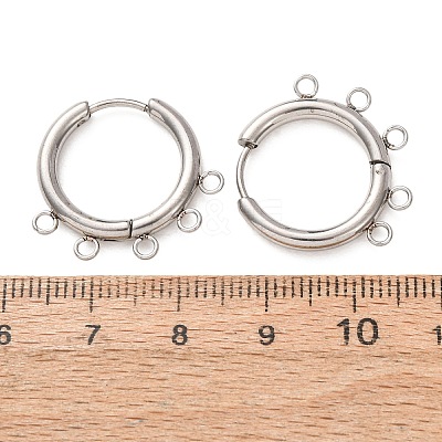 304 Stainless Steel Hoop Earring Findings STAS-D183-02B-P-1