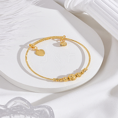 1Pc Brass Adjustable Bangle for Women BJEW-LP0003-40-1