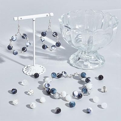 Acrylic & Glass Round Beads CCG-PH0001-03-1