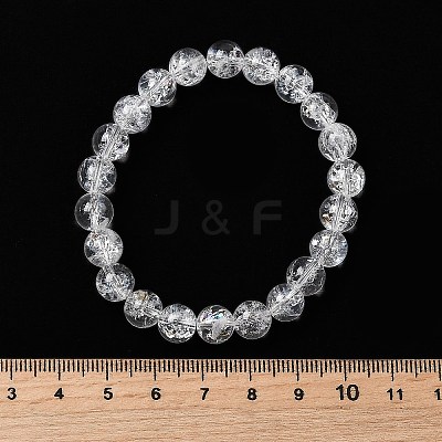 Natural Quartz Crystal Round Beads Stretch Bracelets for Women BJEW-L712-B03-8mm-1