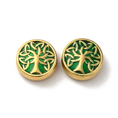 304 Stainless Steel Enamel Beads STAS-I203-02A-G-1