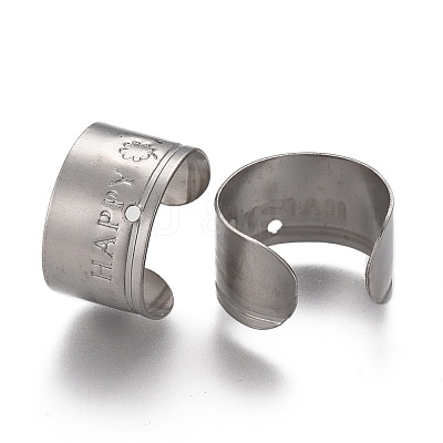 304 Stainless Steel Cuff Earring Findings STAS-TAC0013-05P-1