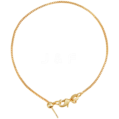 12Pcs 1MM Brass Box Chain Adjustable Slider Bracelets KK-SC0007-32G-1