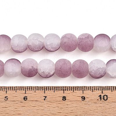 Crackle Glass Beads Strands GLAA-N009-10mm-05-1