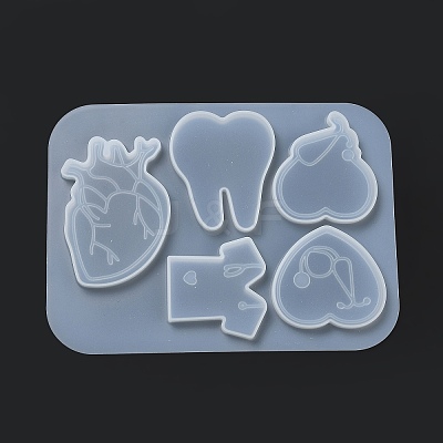 Medical Theme DIY Silicone Badge Reel Ornament Molds DIY-G079-05A-1