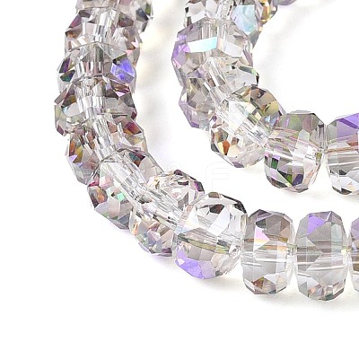 Electroplate Transparent Glass Beads Strands EGLA-N022-05B-C12-1
