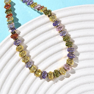 304 Stainless Steel Pave Cubic Zirconia Tennis Bracelets BJEW-G754-03G-05-1