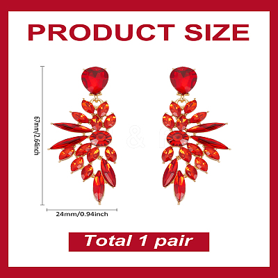 1 Pair Resin Wing Dangle Stud Earrings EJEW-LP0001-23B-1