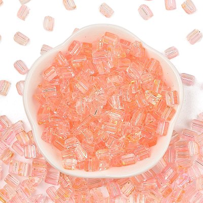 Transparent Spray Painted Glass Seed Beads SEED-L011-10A-10-1
