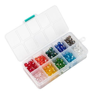 10 Colors Electroplate Glass Beads EGLA-JP0002-01B-8mm-1