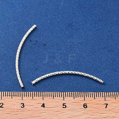 925 Sterling Silver Curved Tube Beads STER-H112-07B-1