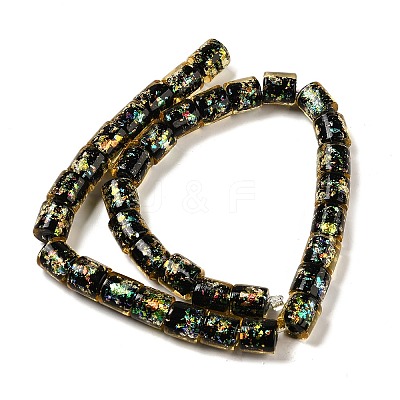 Handmade Dichroic Foil Glass Beads Strands DICH-U001-09B-1