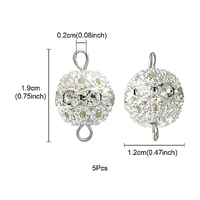 Brass Crystal Rhinestone Connector Charms PALLOY-YW0001-42-1