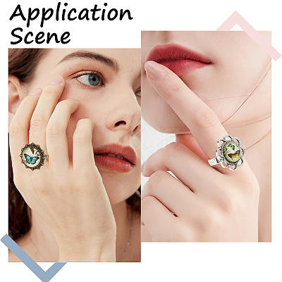 DIY Blank Dome Finger Ring Making Kit DIY-SC0022-14-1