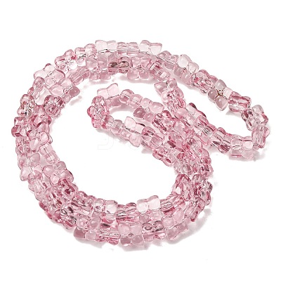 Transparent Glass Beads Strands GL-CBAAE04-01-1