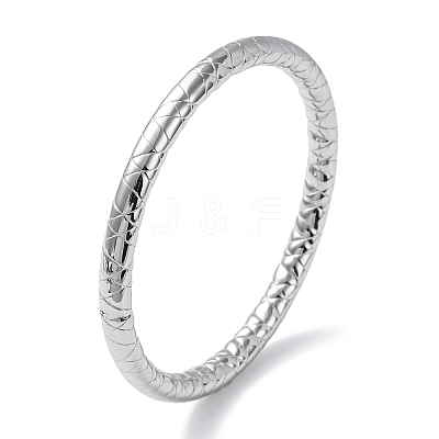 Non-Tarnish 304 Stainless Steel Grooved Bangles BJEW-G686-03P-1
