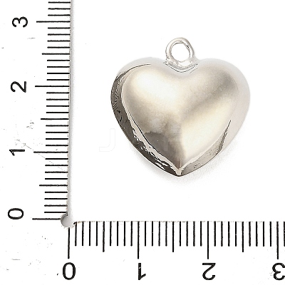 Three-Dimensional Heart Brass Pendants KK-V006-03P-01-1