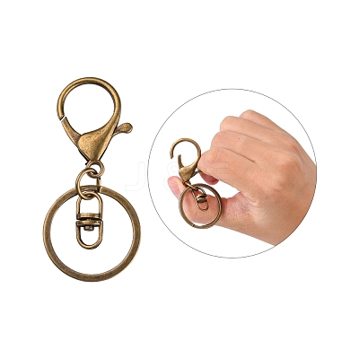 Iron Lobster Clasp Keychain X-KEYC-E016-01AB-1