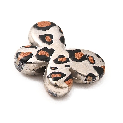 Electroplate & Spay Painted Acrylic Beads OACR-S043-05A-02-1