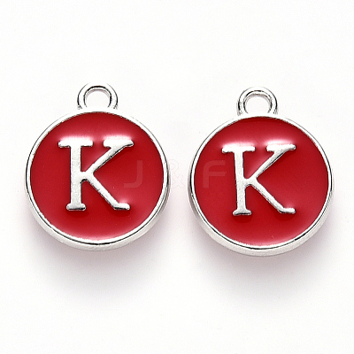 Platinum Plated Alloy Enamel Charms LS-ENAM-S118-03K-P-1