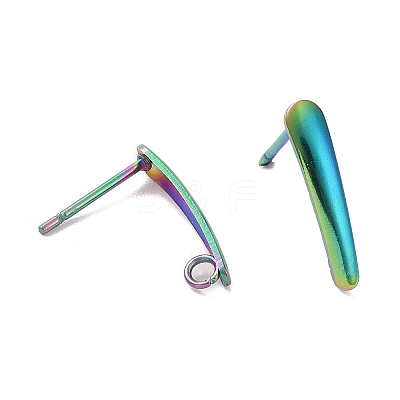 Ion Plating(IP) 304 Stainless Steel Stud Earring Findings STAS-H467-05M-1