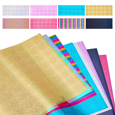 8Pcs 8 Colors Heat Transfer Vinyl Sheets FIND-NB0006-93-1