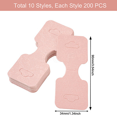 220Pcs 11 Styles Paper Necklace Display Cards CDIS-CD0001-03-1