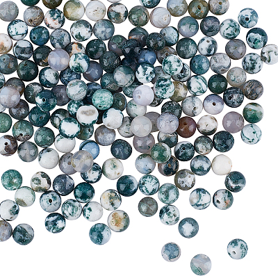 Natural Tree Agate Beads Strands G-OC0001-55-1