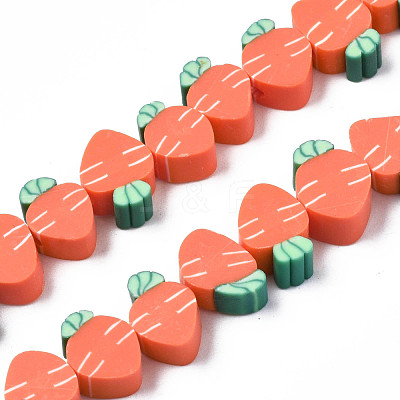 Handmade Polymer Clay Bead Strands X-CLAY-N011-47-1