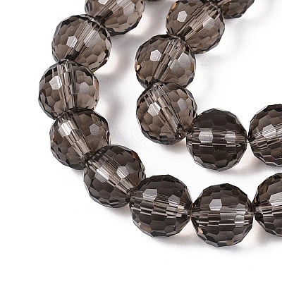 Transparent Glass Bead Strands GLAA-R095-10mm-36-1