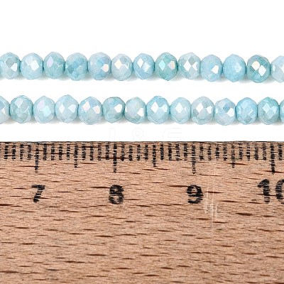 Anti-Tarnish Dyed Rondelle Glass Beads Strands LS-EGLA-T021-3mm-17-07-1