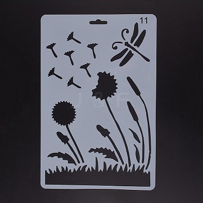 Plastic Reusable Drawing Painting Stencils Templates DIY-F018-B11-1