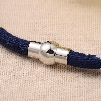 Nylon Cloth Cord Bracelets BJEW-L521-M-1