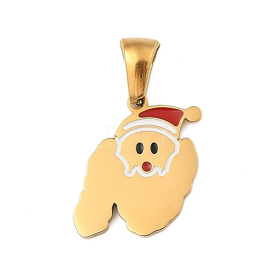 Christmas Theme 304 Stainless Steel Pendants STAS-R007-01N-G-1