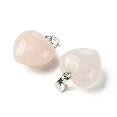 Natural Rose Quartz Pendants G-F820-10A-08-1