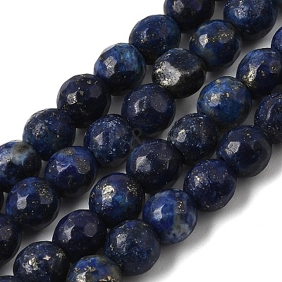 Natural Dyed Lapis Lazuli Beads Strands LS-G-G059-6mm-1